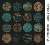 vector set of round abstract... | Shutterstock .eps vector #2088145600
