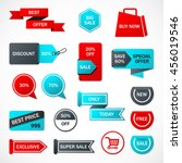 vector stickers  price tag ... | Shutterstock .eps vector #456019546