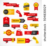 vector stickers  price tag ... | Shutterstock .eps vector #504830029