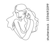 woman hugging herself in... | Shutterstock .eps vector #1554692099