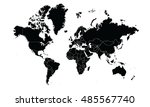 world map black color | Shutterstock .eps vector #485567740