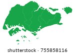 singapore green map | Shutterstock .eps vector #755858116