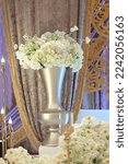 Small photo of Deco with flower and The pelamin or wedding dais is specially created in a traditional Malay wedding.It is usually grandly designed and gaily decorated.