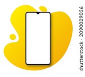 smartphone with blank screen ... | Shutterstock .eps vector #2090029036