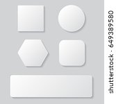 set of white blank button.... | Shutterstock .eps vector #649389580