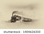Steam Train. Old Photo Filter...