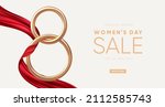 elegant 8 march banner with... | Shutterstock .eps vector #2112585743