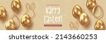 easter holiday background with... | Shutterstock .eps vector #2143660253