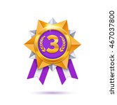 vector bronze medal... | Shutterstock .eps vector #467037800