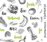 seamless natural food pattern.... | Shutterstock .eps vector #726996910