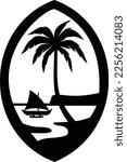 Guam Seal in Black and White