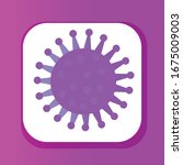 coronavirus icon flat style.... | Shutterstock .eps vector #1675009003