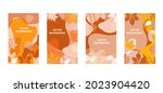 autumn abstract poster set in... | Shutterstock .eps vector #2023904420