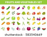 fresh fruit and vegetable icon... | Shutterstock .eps vector #583540669
