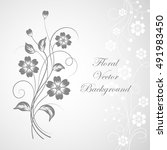 simple floral background in... | Shutterstock .eps vector #491983450