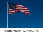 flag and moon | Shutterstock . vector #674922373