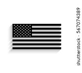 usa flag icon   black vector... | Shutterstock .eps vector #567074389