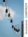 Suspended Light Bulbs On The...