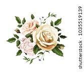 flowers. vector realistic hand... | Shutterstock .eps vector #1035519139