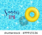 vector swim ring on swimming... | Shutterstock .eps vector #699915136