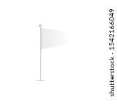 white flag on a white background | Shutterstock . vector #1542166049