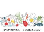 background with organic food.... | Shutterstock .eps vector #1708356139