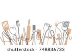 cooking seamless pattern.... | Shutterstock .eps vector #748836733