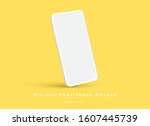 minimalist modern clay mockup... | Shutterstock .eps vector #1607445739