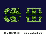 alphabet split monogram  split... | Shutterstock .eps vector #1886262583