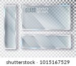 glass transparent banners set.... | Shutterstock .eps vector #1015167529