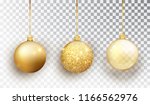 gold christmas tree toy set... | Shutterstock .eps vector #1166562976