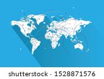 world map   highly detailed... | Shutterstock .eps vector #1528871576