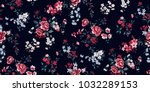 seamless floral pattern in... | Shutterstock .eps vector #1032289153