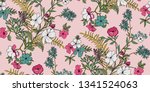 seamless floral pattern in... | Shutterstock .eps vector #1341524063