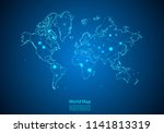 abstract mash line and point... | Shutterstock .eps vector #1141813319