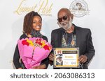 Small photo of Shannan "MsDramaganza" Tubbs, Ben Caldwell attend The Leimert Park Cultural Film Festival at The Alley, Los Angeles, CA on October 23, 2021
