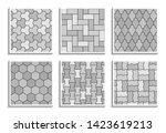 set of grayscale seamless... | Shutterstock .eps vector #1423619213