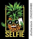 happy bright pineapple in... | Shutterstock .eps vector #1963354480