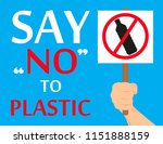 anti plastic protest concept  ... | Shutterstock .eps vector #1151888159
