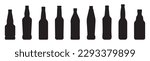 craft beer bottles silhouettes. ...