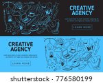 creative agency office website  ... | Shutterstock .eps vector #776580199