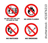 no smoking  no open flame  no... | Shutterstock .eps vector #421876213