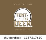 deer font. vector alphabet... | Shutterstock .eps vector #1157217610