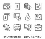 money and payment line icons.... | Shutterstock .eps vector #1897437460