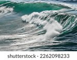 Small photo of Waves of water of the river and the sea meet each other during high tide and low tide.