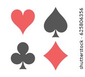playing cards suits. spades ... | Shutterstock .eps vector #625806356