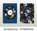cover design with floral... | Shutterstock .eps vector #574840426