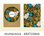 cover design with floral... | Shutterstock .eps vector #683710666