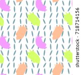 pattern with colorful brush... | Shutterstock .eps vector #718714156