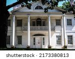 Small photo of New York City, NY United States - June 30, 2022: The Morris-Jumel Mansion is a historic museum, home to Aaron Burr, war room to George Washington. A topic of ghost tours and paranormal investigations.